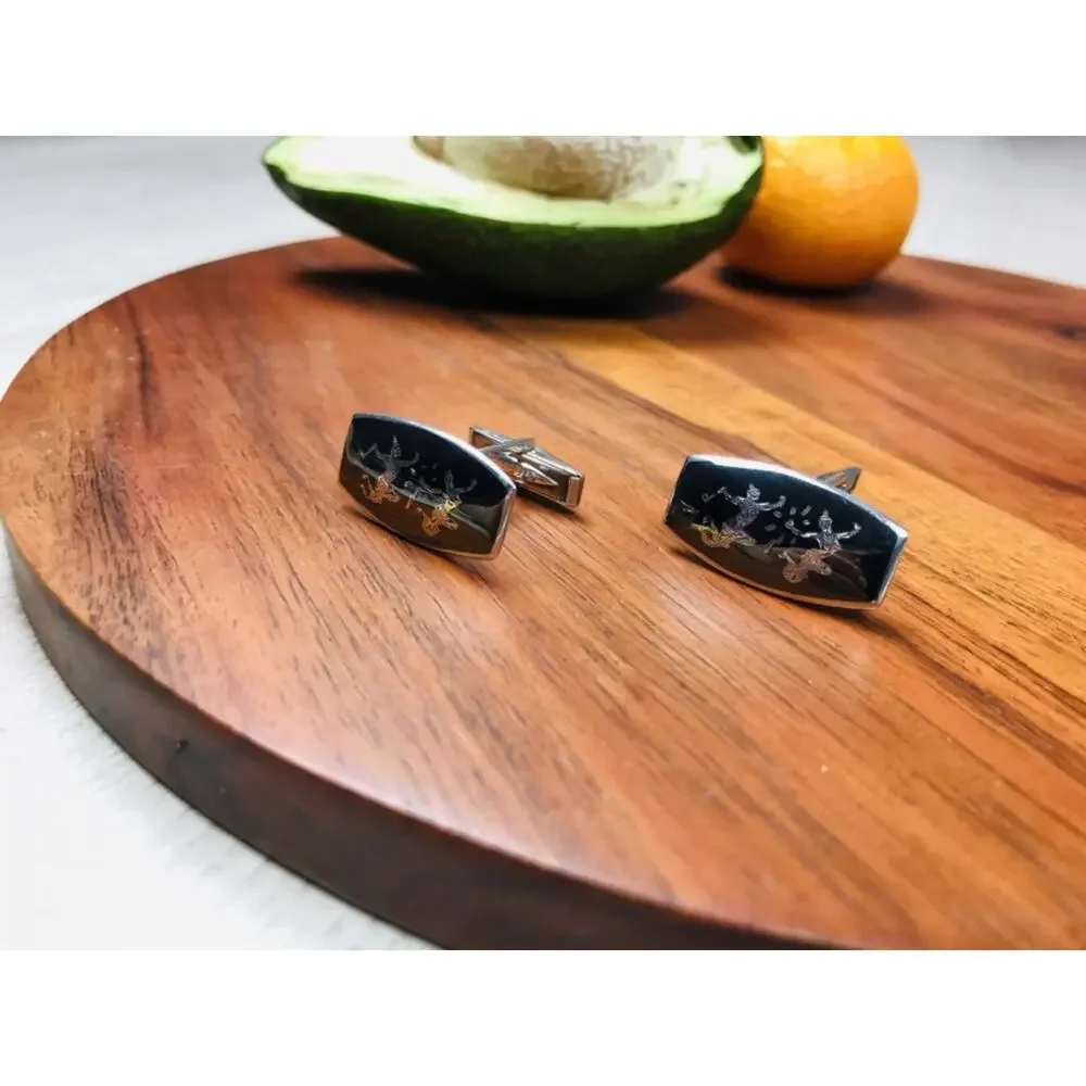 Men's Vintage 925 Siam Sterling Silver Cufflinks